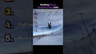 RANKING WORST SNOWBOARDING FAILS #shorts #ranking