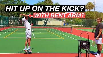 Hit Up on Kick with Bent Arm? | 4.5 NTRP Player Serve Lesson