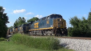 CSX CM44AH 7027 w/ SD40-3 + NCStL Patch Leads C319-12 on 7/16/22