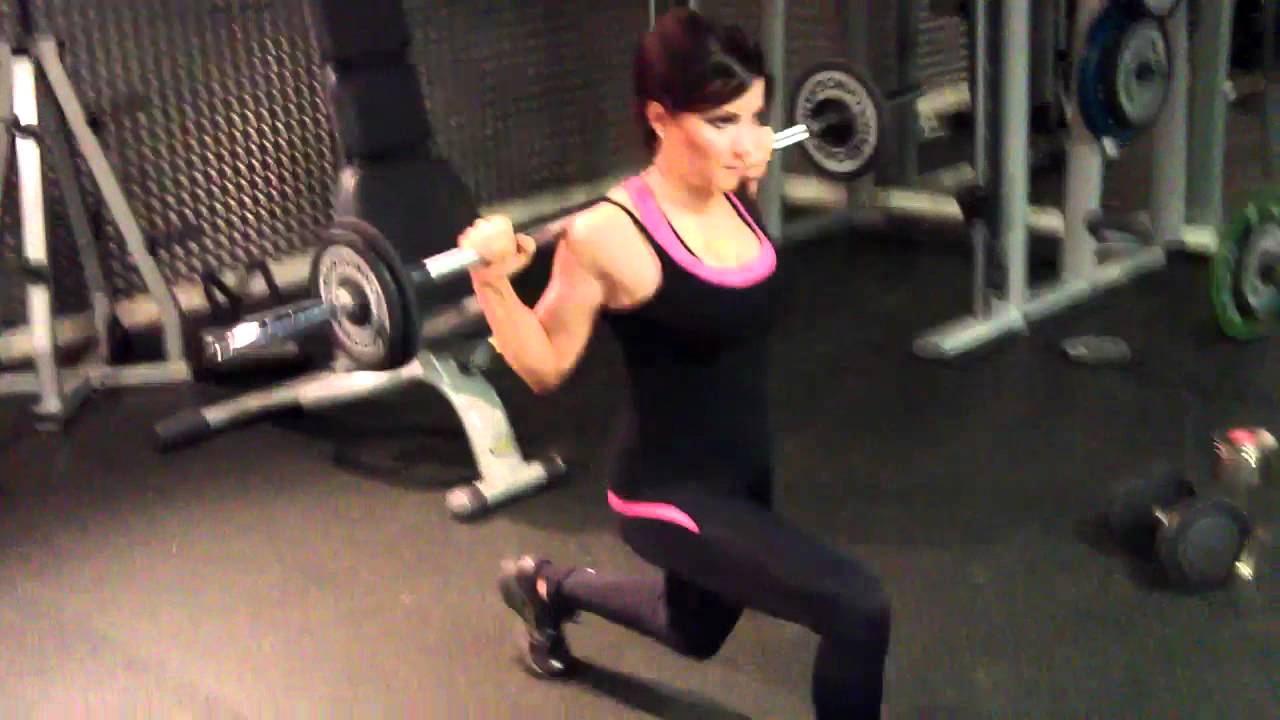 Alternating Barbell Lunges YouTube