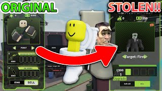 Toilet Tower Defense STOLE my game TDX.. | ROBLOX