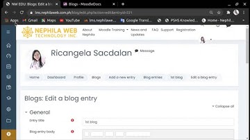 How to add blogs in Moodle?