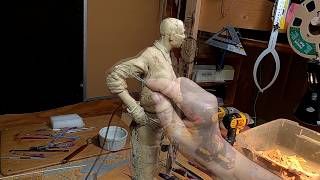 COWGIRL Forming Her Right Gloved Hand, Arm and Start the back of the Shirt
Heres a link to a review of my 9 streaming Instructional Videos, on How to Sculpt in Clay, for you to look over. At the end of each review, I show you how to purchase one, two or all my videos at the end of each video.
https://adayinthelifeofalemon.blogspot.com/2021/03/david-lemons-dream-catcher-studios.html COWGIRL Forming Her Right Gloved Hand, Arm and Start the back of the Shirt