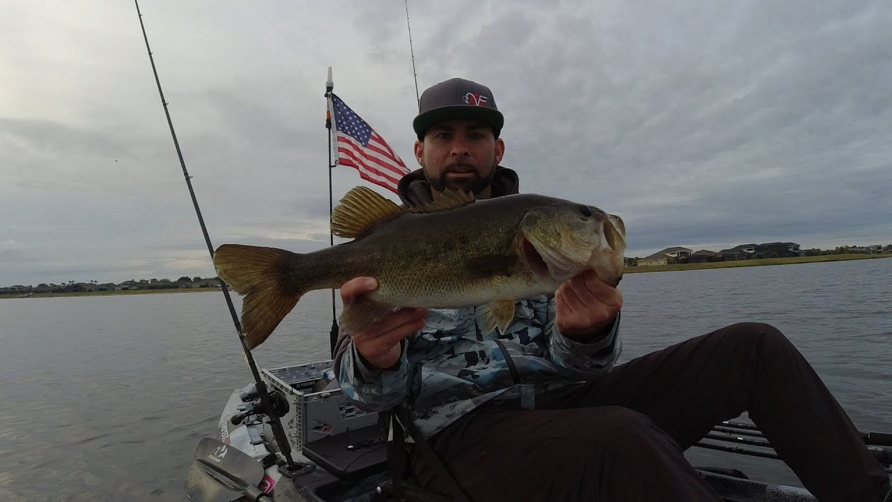 Lake Fishing with @f.a.r.outdoors6094  #13fishing #florida #bass #kayak