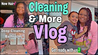 Cleaning Our Master Bathroom ~ Get Ready with Us \u0026 More Vlog #vlog #cleaning #getreadywithme #hair 