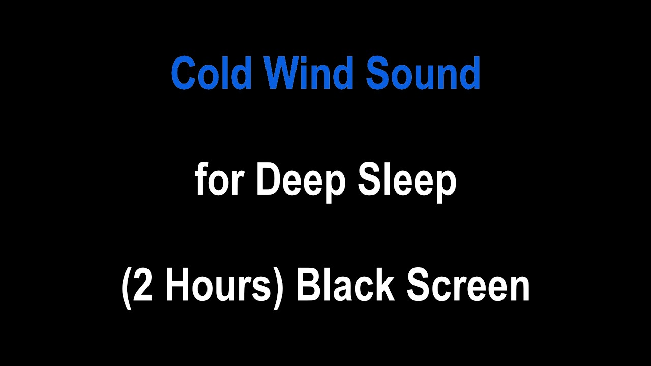 Relaxing Wind Sound for Sleep (2 Hours) Black Screen