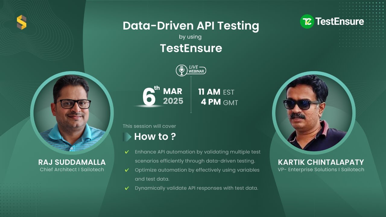 Data-Driven API Testing Using TestEnsure - YouTube