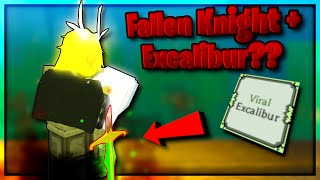 How To Get Excalibur ON Fallen Knight   White Arm!! | Rogueblox