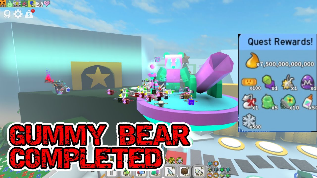 I Completed Gummy Bear S Quest In Bee Swarm Simulator BEESMAS 2025 2026 