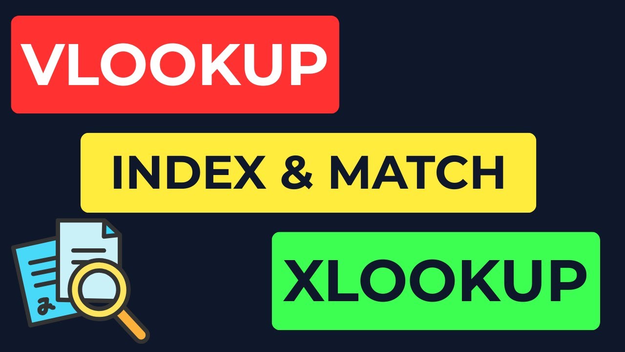 Excel VLOOKUP vs XLOOKUP vs INDEX & MATCH: A Simple Comparison - YouTube
