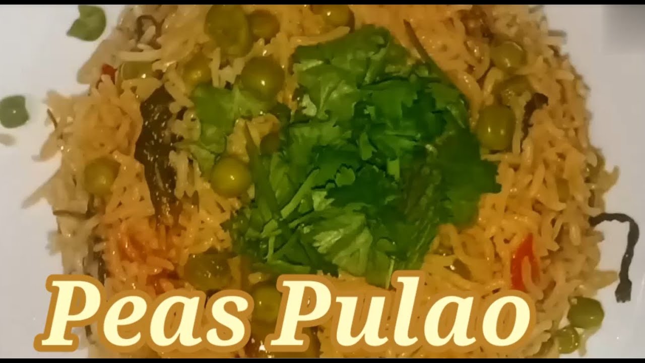 Peas Pulao Veg Pulao Variety Rice Recipes in Tamil YouTube