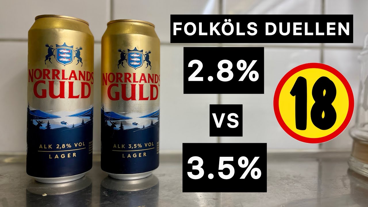 Norrlands Guld Folköl 2,8% vs 3,5% ÖL Recension