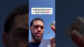 Caleb Williams back at his old stomping grounds for USC Pro Day ✌️ (via @NFL/TT)