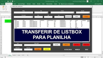 Formulário AVANÇADO no Excel -  Exportar dados de Listbox VBA para Planilha - Aula 18