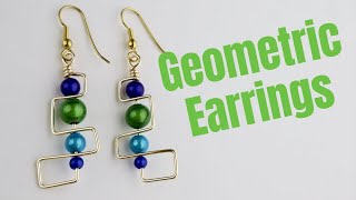 DIY Geometric Wire Earrings Tutorial // Day 6 of the 10-Day Wire Earring Making Challenge