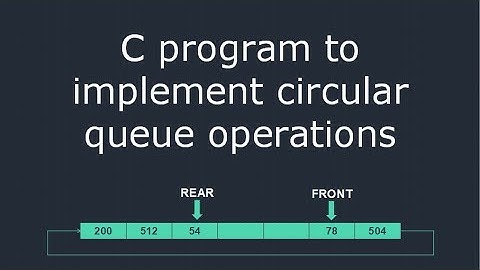 C program to perform circular queue operations.