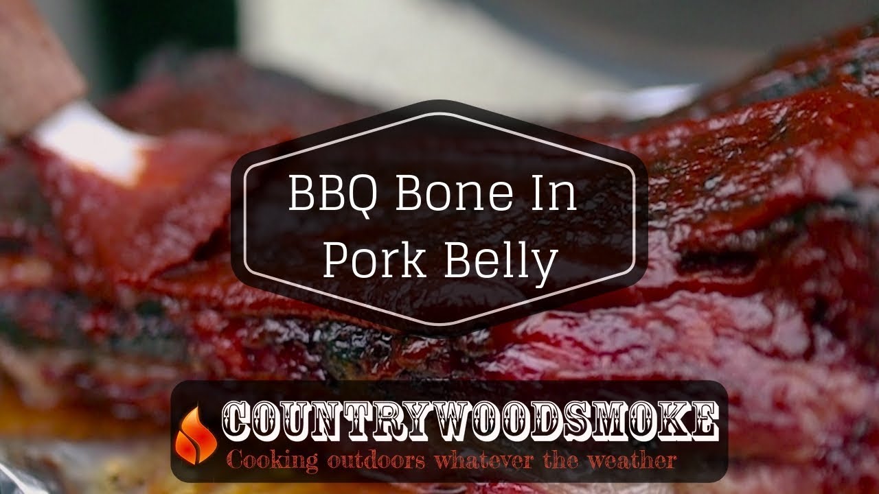 BBQ Bone In Pork Belly smoked on Primo Grill YouTube