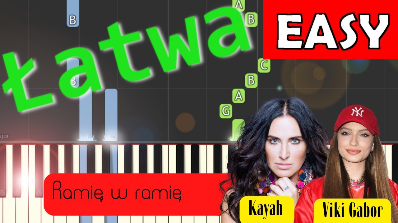 🎹 Ramię w ramię (Viki Gabor, Kayah) - Piano Tutorial (łatwa wersja) 🎵 NUTY W OPISIE 🎼