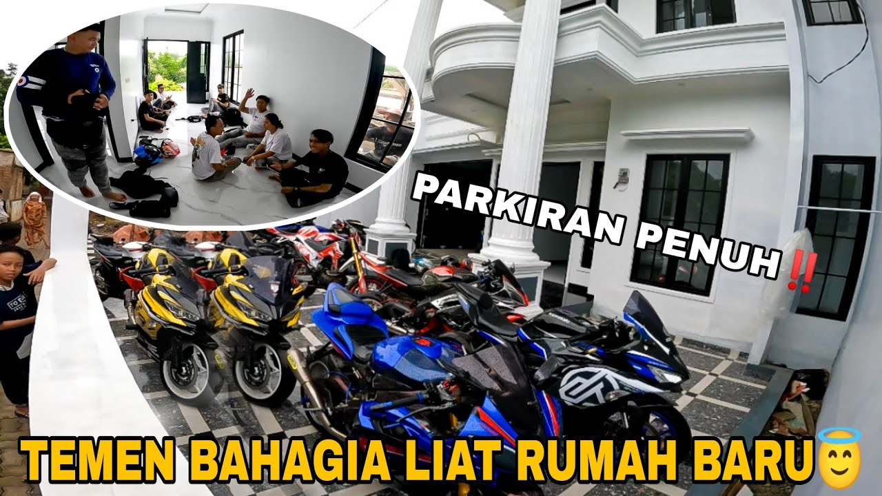 KETIKA RUMAH BARU AKANG MV DIPENUHI BANYAK MOTOR‼️BAHAGIA LIAT TEMEN SUKSES