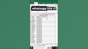 How To Create Whatsapp Link In Excel  ❗❗ #shorts #ytshorts #youtubeshorts  #youtubevideo  #exceltips