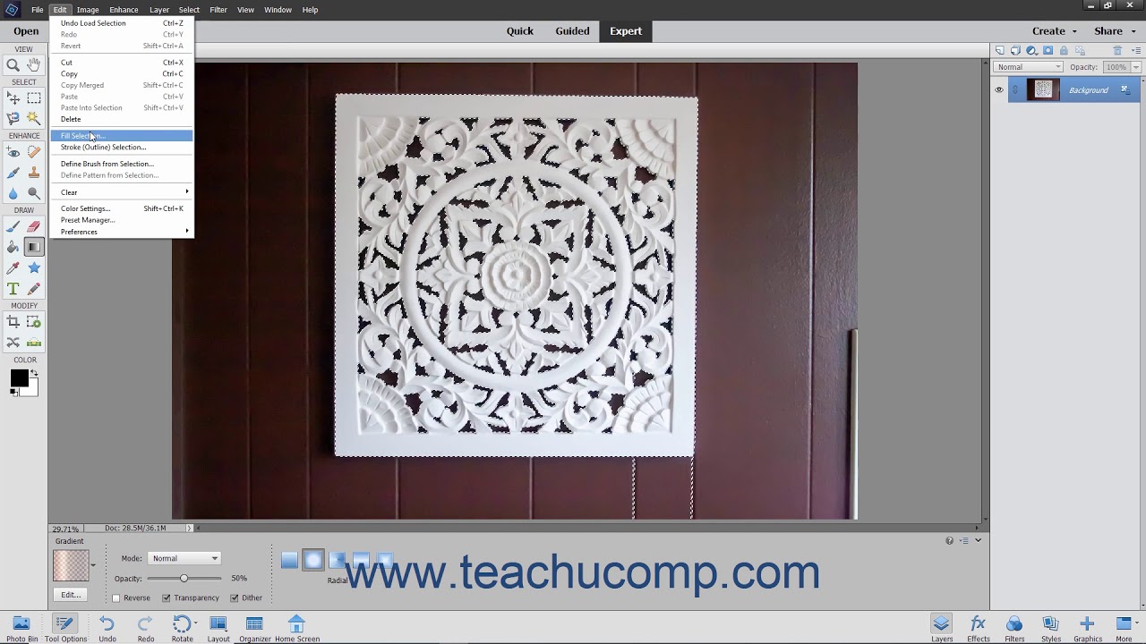 Photoshop Elements 2021 Tutorial Using Patterns Adobe Training - YouTube