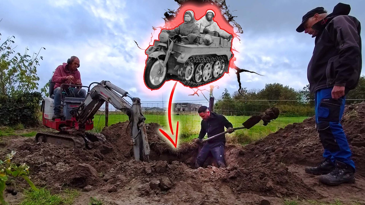 Finden wir das SD-Kfz2 aus dem zweiten Weltkrieg? Direkt am Bunker wird gegraben!