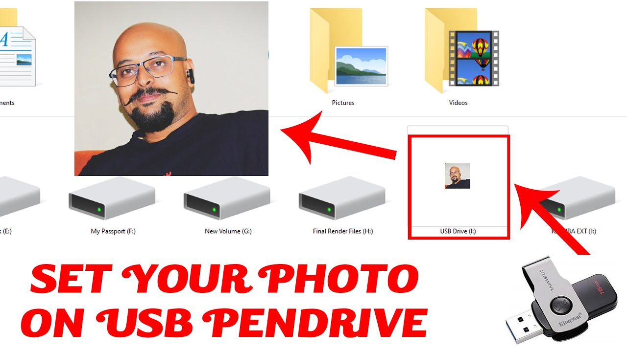 Set Your Photo On USB Pendrive | Cool Trick For Computer User in Hindi | Infotech Gyan | C/O Tech