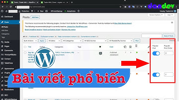 Quản trị bài viết phổ biến với list bài viết trong admin wordpress |dandev