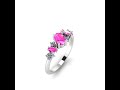Pink Sapphire & Diamond White Gold Atlantis Paradise Ring