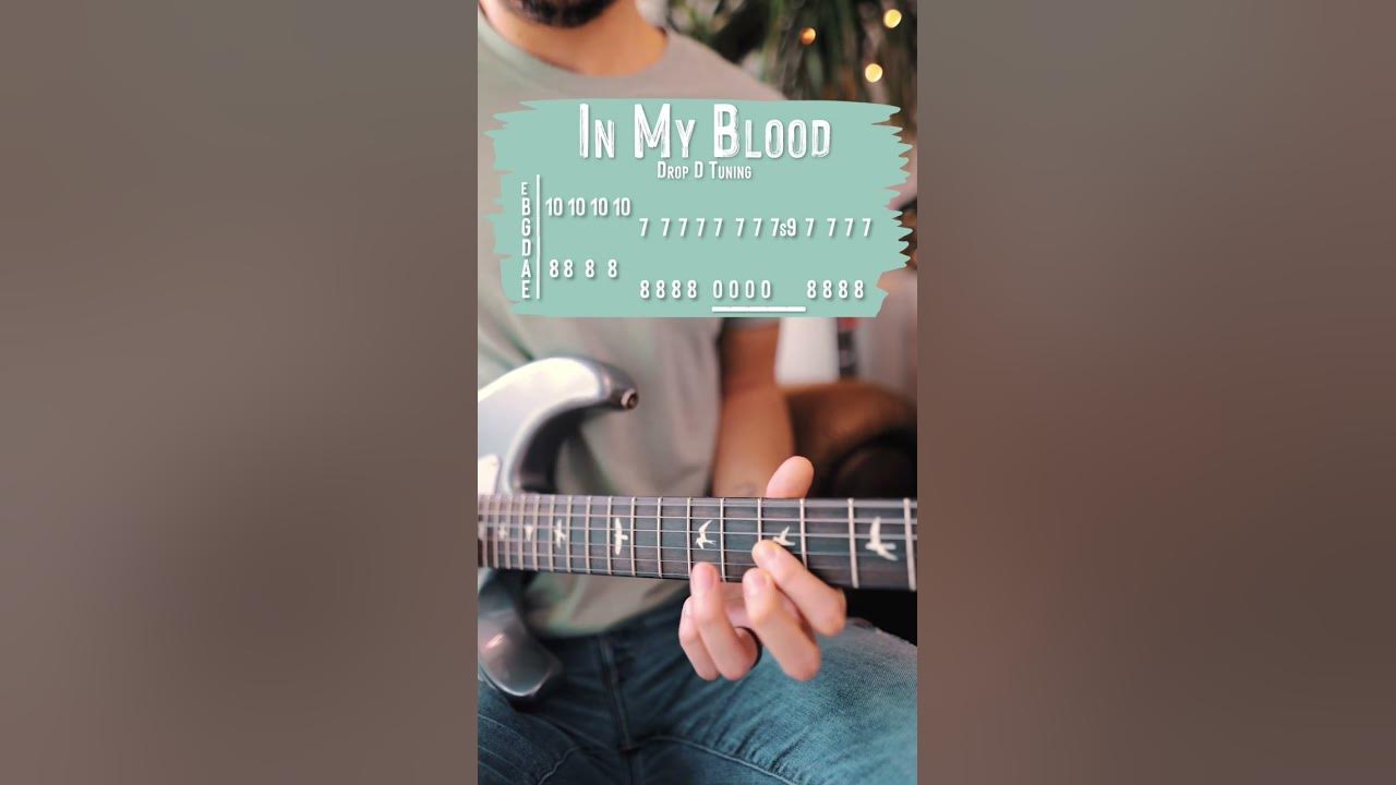 In My Blood Shawn Mendes Guitar Tutorial // In My Blood Guitar Lesson #shorts