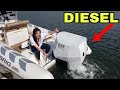 New diesel outboard water demo oxe diesel k 150 hp on brig navigator 730 palm beach boat show