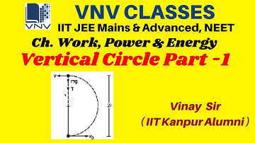 Vertical Circle Part-1 Ch. Work, Power, Energy | IIT JEE, NEET | by Vinay IIT Kanpur Alumni