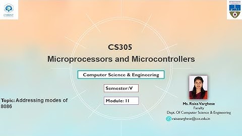 KTU CS 305 MICROPROCESSORS AND MICROCONTROLLERS Module 2 Addressing modes