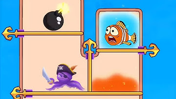 Save the Fish | Pull The Pin | Fish Pin Game | Android Gameplay Walkthrough |Part 5 level 140 to 165