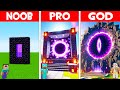 NEW REALISTIC NETHER PORTAL in Minecraft! WHO is BETTER NOOB vs PRO vs GOD?