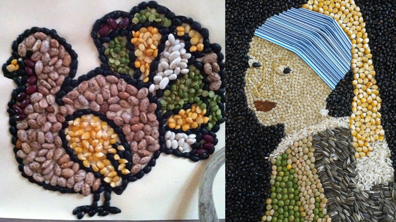 I Made Luxury Wall Art Using $2 Beans | DIY Textured Art The Viral Pulses Mosaic Trend Of 2026