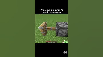 breaking a netherite hoe in 1 second Minecraft | Punisher Gaming