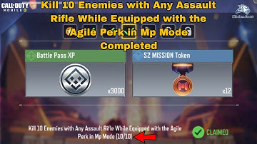 Kill 10 Enemies with Any Assault Rifle While Equipped with the Agile Perk in Mp Mode Cod Mobile 2024