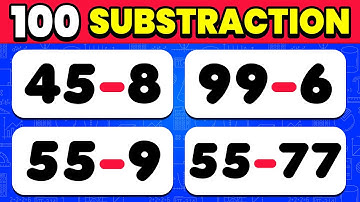 The Ultimate Math Quiz: 100 Subtraction Questions from Easy to Impossible! 🧠
