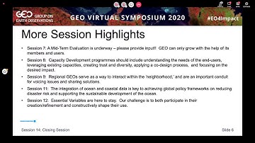 GEO Symposium 2020: Closing Session - live session recording