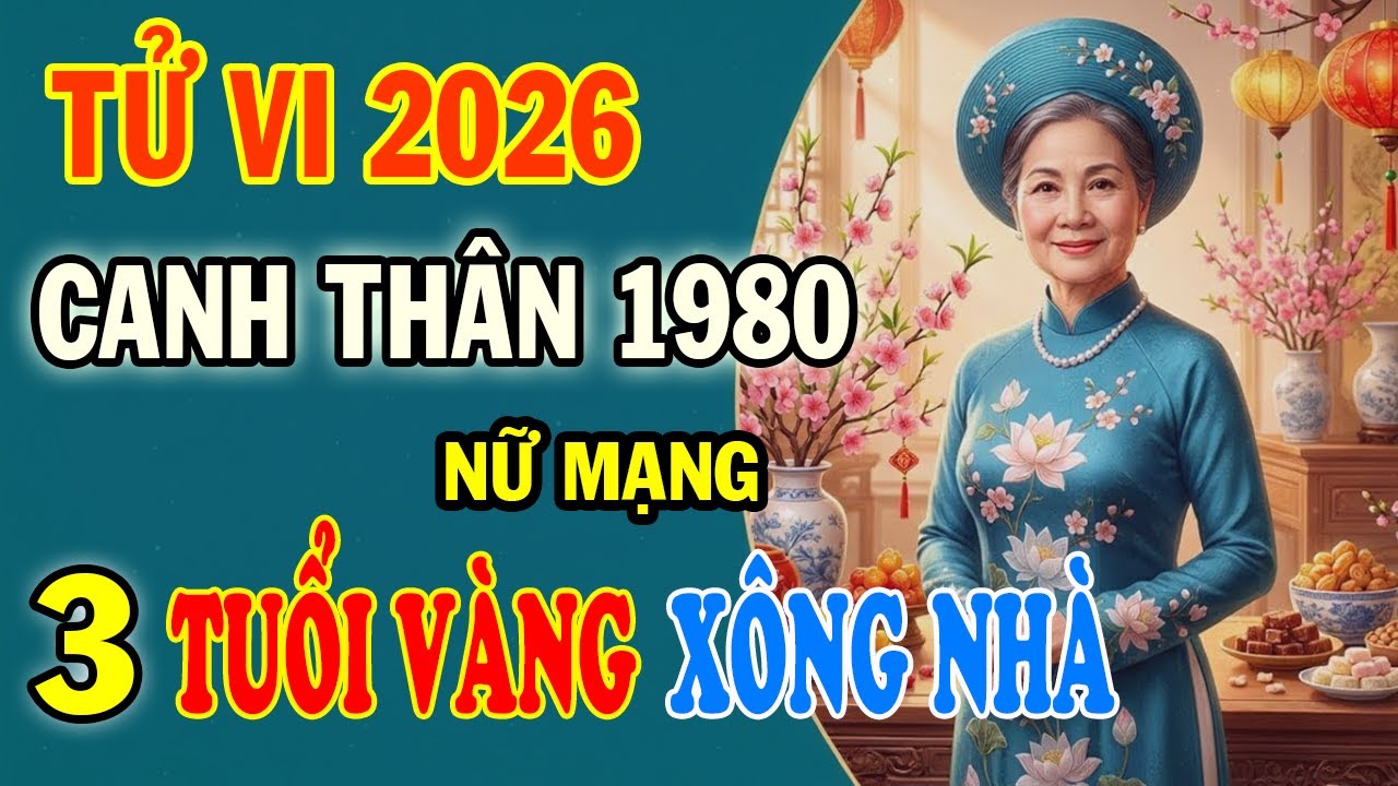 CANH THÂN 1980 NỮ MẠNG Năm 2026: Lời Tiên Tri Rúng Động! Bí Mật 3 Tuổi Xông Nhà Mở Đại Lộc