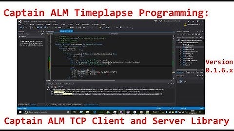 Captain ALM Timelapse Programming : Captain ALM Client and Server Library 0.1.6.x