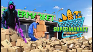 Supermarket Simulator - купил 5555 коробок на улицу, расширение за 115к, открыл свой супермаркет №47