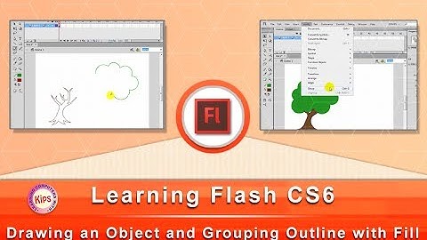 Learning Flash CS6: Drawing an Object and Grouping Outline with Fill