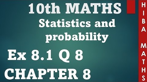 10th maths chapter 8 exercise 8.1 question 8 | TN Samacheer hiba maths