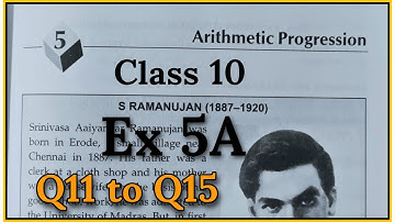 Arithmetic Progression Exercise 5A Q11 to Q15 Class 10 in hindi Maths RS Aggarwal CBSE Rajmith study