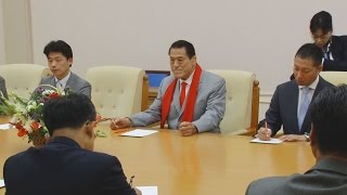 猪木氏が労働党幹部と会談 北朝鮮外交の重鎮
