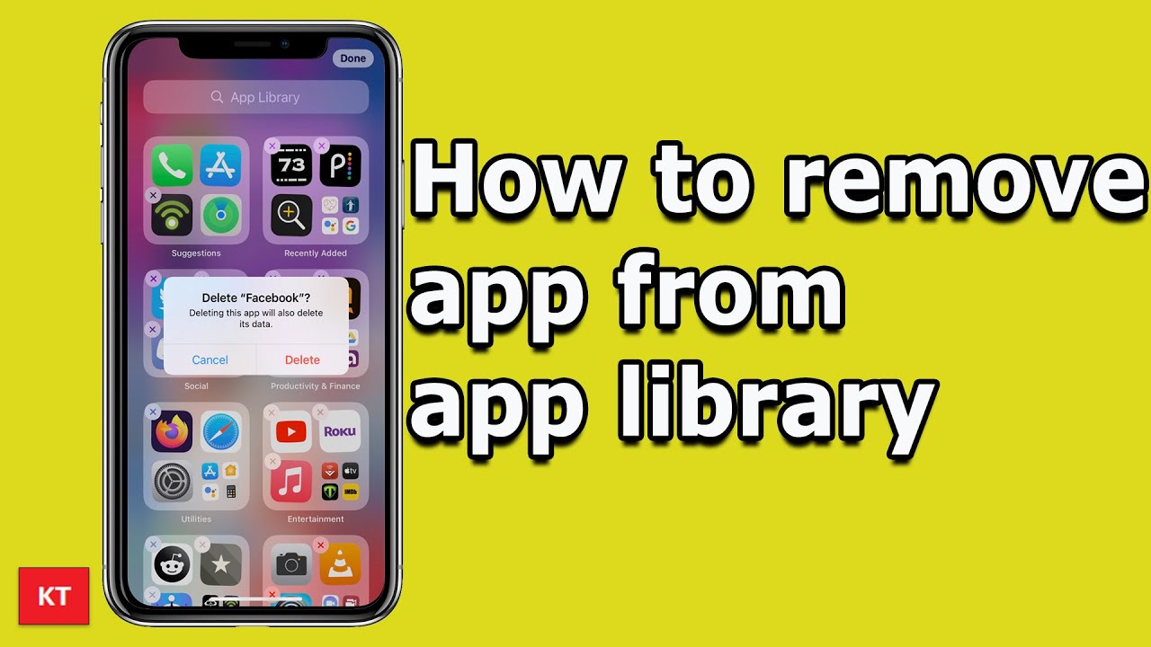 How do I permanently delete apps from app Library?