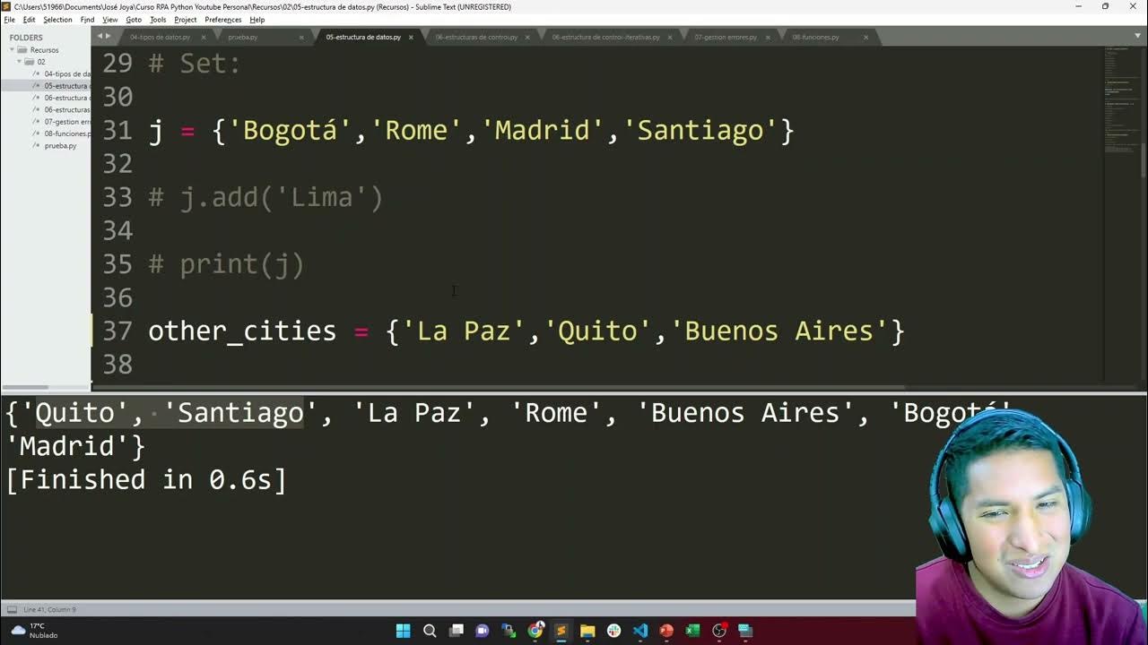02 - 2 - Python para RPA [Estructuras de datos] - YouTube