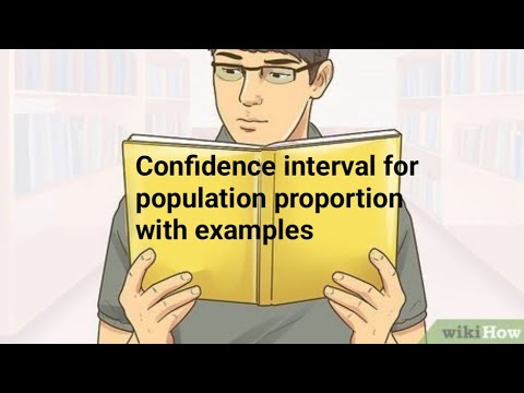 Confidence interval for population proportion with examples - YouTube